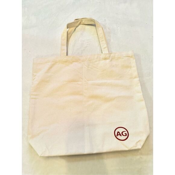 Ag Adriano Goldschmied Handbags - AG Adriano Goldschmied Tote Shopping Bag White 100% Cotton Size Large